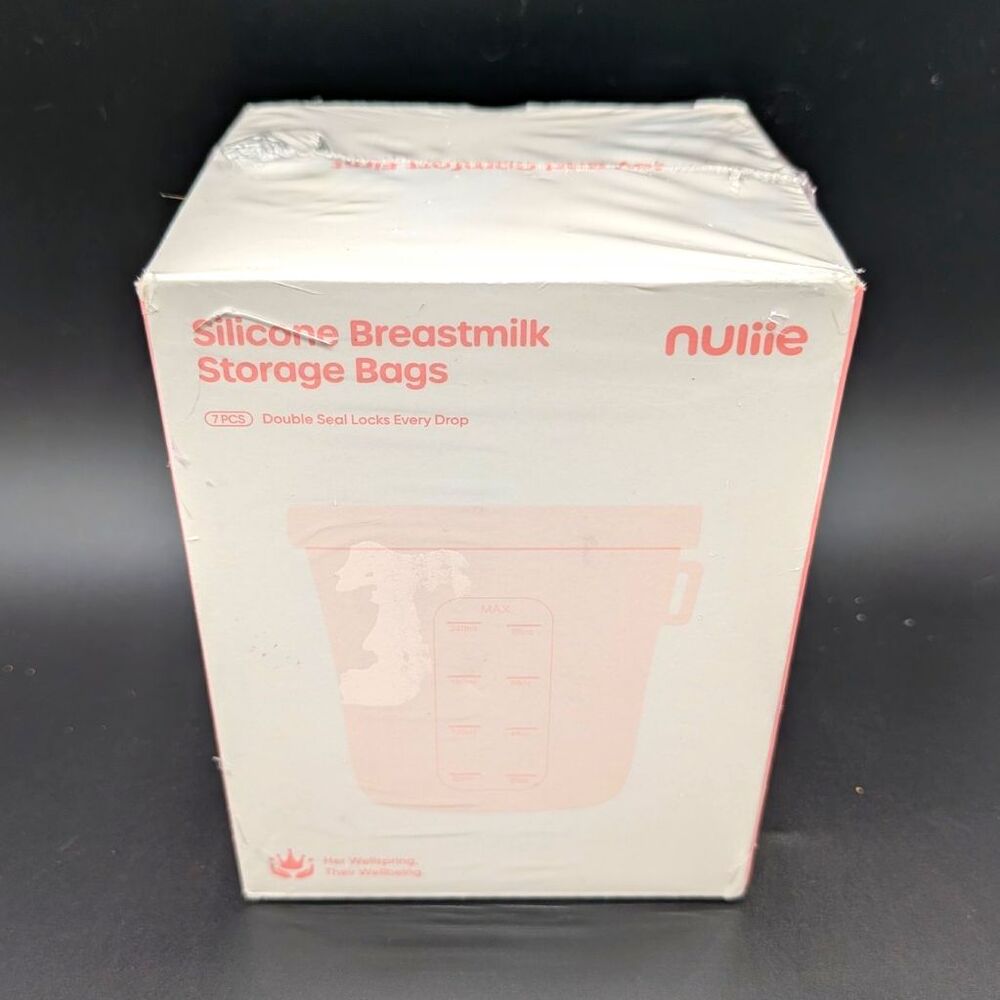 Nuliie Z6 Silicone Breastmilk Storage Bags Pouches 26pk Reusable Pink